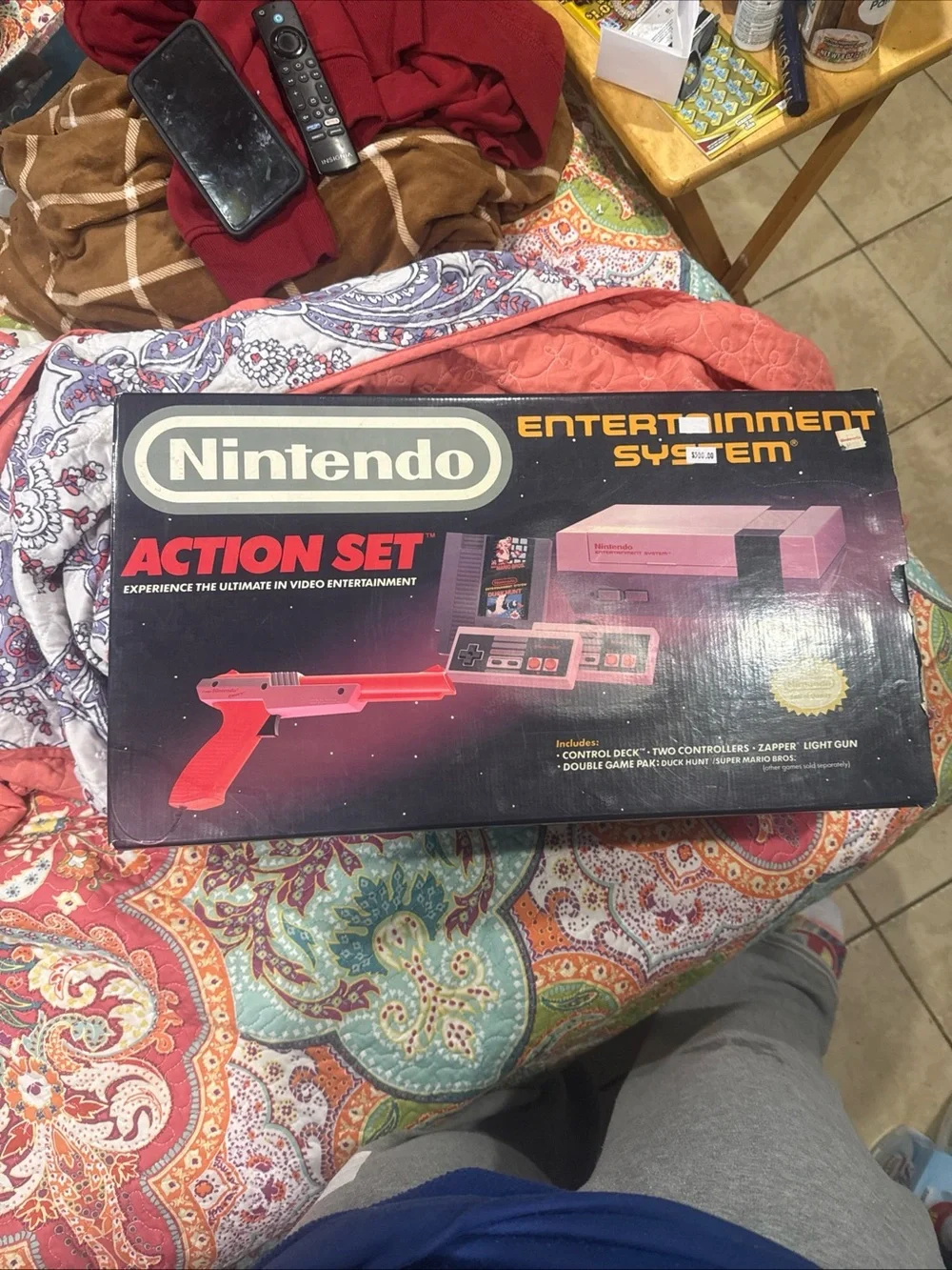 Nintendo Action Set with Red Zapper and Black Accent Graphics